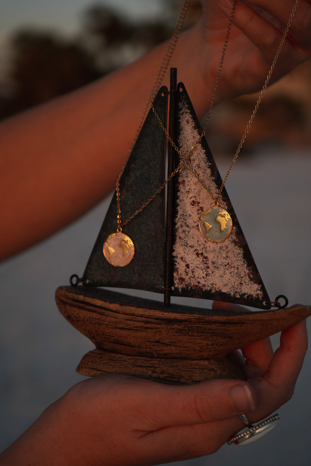 Globe necklace